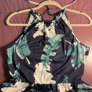 Kilig Sleeveless Halter Floral Print Maxi Dress with Pockets